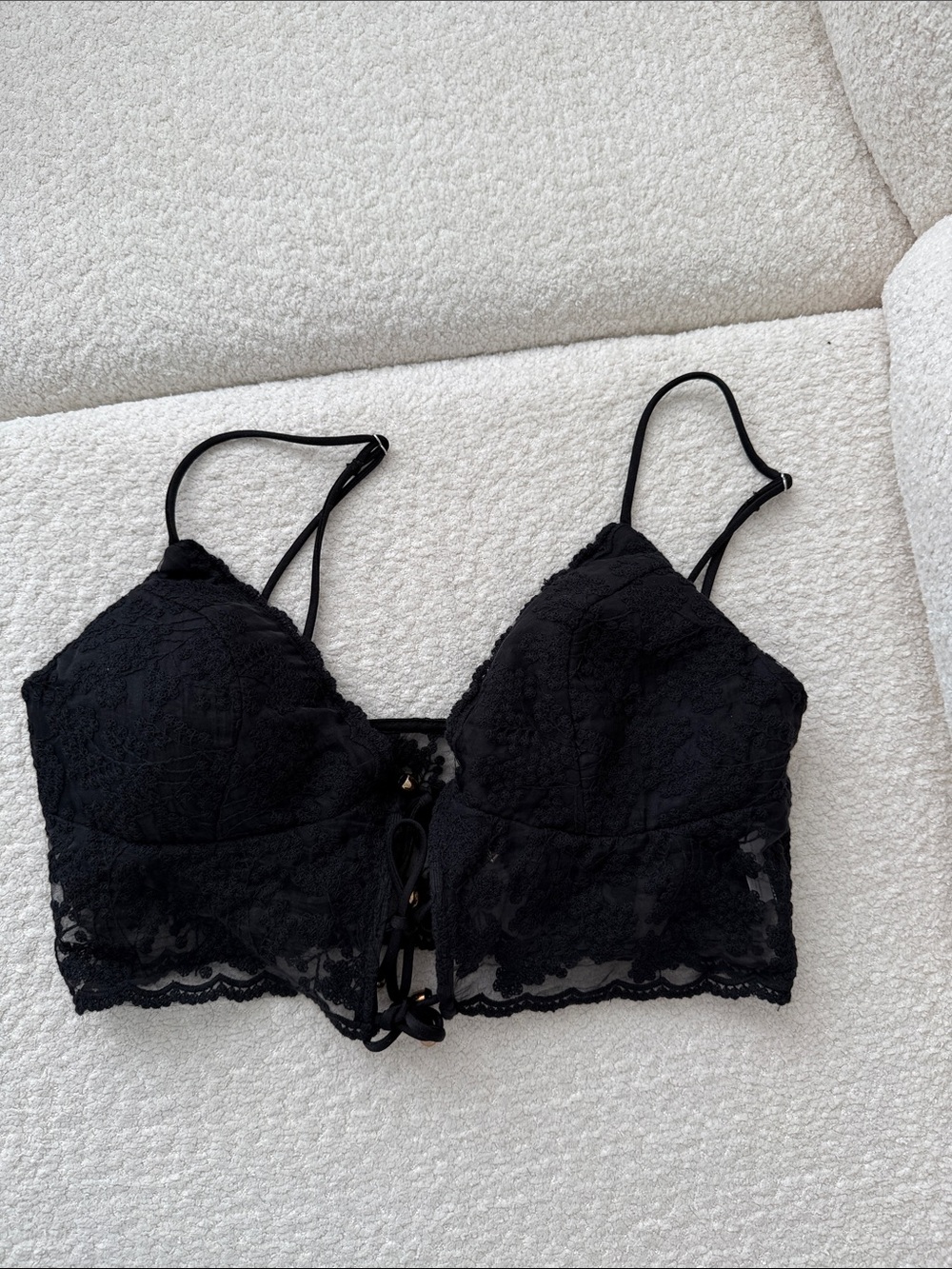 Black Lace Bralette Crop Top - Women Intimates & Sleepwear